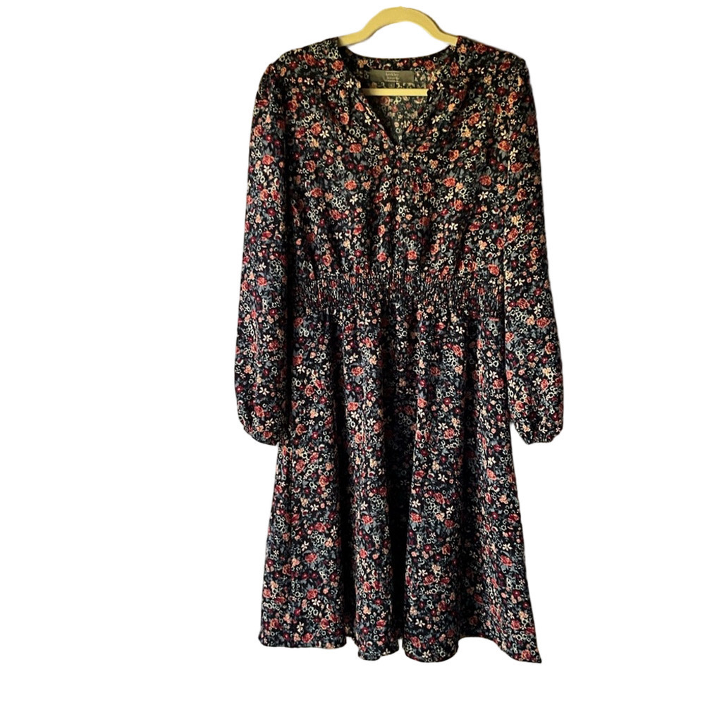 Berkley Jensen Floral Smocked Maxi Dress Large